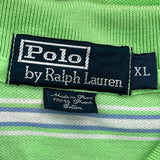 Polo By Ralph Lauren Striped Polo Shirt - XL Green Cotton