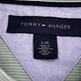 Tommy Hilfiger Short Sleeve Shirt - Large Green Cotton
