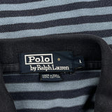 Polo By Ralph Lauren Striped Polo Shirt - Large Blue Cotton