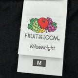 Fruit Of The Loom T-Shirt - Medium Black Cotton