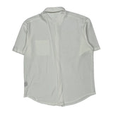 Tommy Hilfiger Short Sleeve Shirt - Large White Cotton