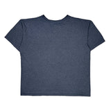 Adidas Single Stitch T-Shirt - Large Blue Cotton