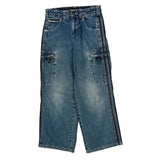 Unbranded Graphic Carpenter Jeans - 25W UK 6 Blue Cotton