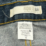 Route 66 Baggy Denim Shorts - 34W 11L Dark Wash Cotton