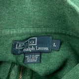 Polo By Ralph Lauren 1/4 Zip - Large Green Cotton