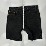Levis Denim Shorts - 38W 10L Black Cotton