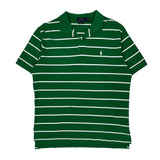 Polo By Ralph Lauren Striped Polo Shirt - XL Green Cotton