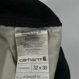 Carhartt Double Knee Carpenter Trousers - 32W 30L Black Cotton