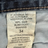 Wrangler Carpenter Shorts - 34W 9L Dark Wash Cotton