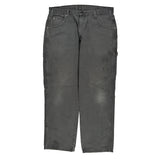 Dickies Carpenter Trousers - 36W 31L Grey Cotton