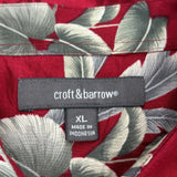 Croft & Barrow Hawaiian Shirt - XL Red Cotton