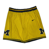 University Of Michigan Nike College Sport Shorts - Largew 8L Yellow Polyester