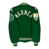 Warner Jr. Hi Athlete Warner Bros College Varsity Jacket - Medium Green Wool