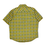 Timberland Checked Short Sleeve Shirt - XL Green Cotton