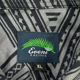 Eveni Hawaiian Shirt - XL Black Cotton