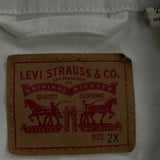 Levis Denim Jacket - 2XL White Cotton