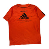 Three Stripe Life Adidas Graphic Jersey - Large Orange Polyester