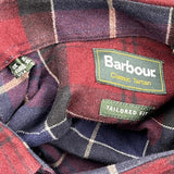 Barbour Checked Flannel Shirt - Large Blue Cotton