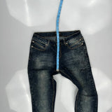 Embroidered Back Pockets Rocawear Skinny Jeans - 31W UK 10 Dark Wash Denim