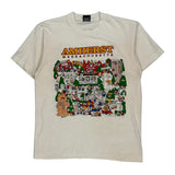 Screen Stars Graphic T-Shirt - Large White Cotton Blend