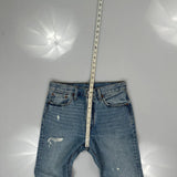 501 Levis Jeans - 31W 27L Light Wash Cotton