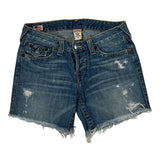 True Religion Denim Shorts - 30W US 4 Blue Denim