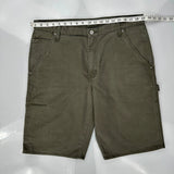 Dickies Carpenter Shorts - 38W 10L Green Cotton Blend