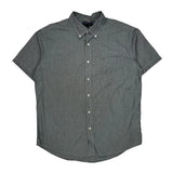 Tommy Hilfiger Striped Short Sleeve Shirt - XL Gray Cotton