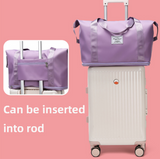 Anymom Mommy Diaper Bag Purple Waterproof Handbag Expandable Size With Zipper