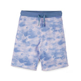Kids Shorts: Organic Cotton Cloud Print Drawstring Shorts - FINAL SALE