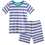 100% Organic Cotton Shortie Pajamas for Kids: Stripes - Final Sale