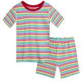 100% Organic Cotton Shortie Pajamas for Kids: Stripes - Final Sale