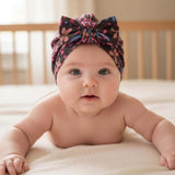 Organic Cotton Baby Bow Turban: Flower Child
