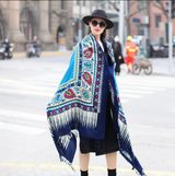 Anyyou 100% Merino Wool Sky Blue Silk Satin Large Winter Scarf Pashmina Shawl Bandana Perfect For Women Ladies Fashion Style