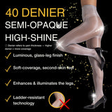 Shiny Semi-Opaque Nylons – 40 Denier Pantyhose | Grey