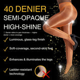 Shiny Semi-Opaque Nylons – 40 Denier Pantyhose | Orange