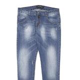 COCONUDA Womens Jeans Blue Slim Skinny Denim Medium W32 L29 Button Closure