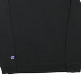 CHAMPION Boys Black XL Crew Neck Cotton Blend Sweatshirt Embroidered Logo