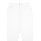 LE COMTE Womens Classic White Jeans Denim W30 L32 Zip Pockets Embroidered Logo