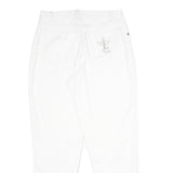 LE COMTE Womens Classic White Jeans Denim W30 L32 Zip Pockets Embroidered Logo