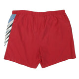 ADIDAS Mens Shorts Red & Sky Blue XL W42 Polyester Blend Casual Sportswear