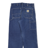 CARHARTT Mens Regular Blue Denim Stone Wash Jeans W32 L31 Workwear Loose Fit