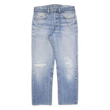 LEVI'S Mens Jeans Blue Regular Straight Denim Light W31 L28 Distressed