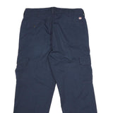 RED KAP Mens Polyester Blend Navy Regular Cargo Trousers W34 L31 Workwear Zip