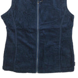 WOOLRICH Womens Navy Blue Zip Jacket M Polyester Blend Corduroy Stylish Warm