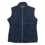 WOOLRICH Womens Navy Blue Zip Jacket M Polyester Blend Corduroy Stylish Warm