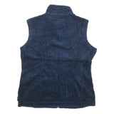 WOOLRICH Womens Navy Blue Zip Jacket M Polyester Blend Corduroy Stylish Warm