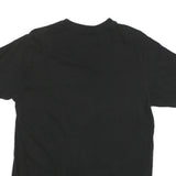 ADIDAS Mens Black T-Shirt M Short Sleeve Crew Neck Cotton Blend USA Flag Logo