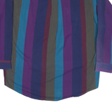 VAN HEUSEN Mens Blue & Purple Striped Casual Shirt L Button Cotton Blend