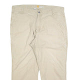 CARHARTT Mens Beige Cotton Blend Relaxed Fit Straight Trousers W40 L26 Workwear